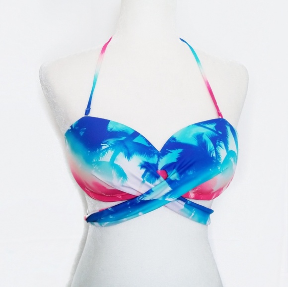 PINK Victoria's Secret Other - Victoria Secret M Pink Bikini bandeau wrap palm